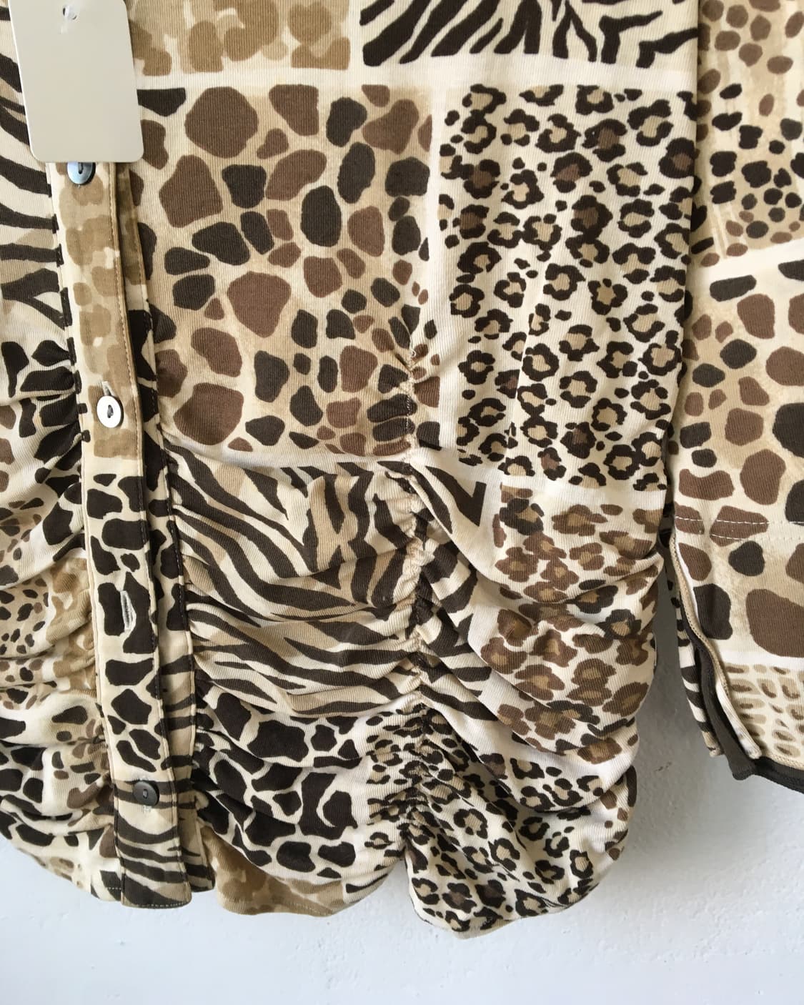 Animal pattern mixed shirt sleeve 상품이미지4