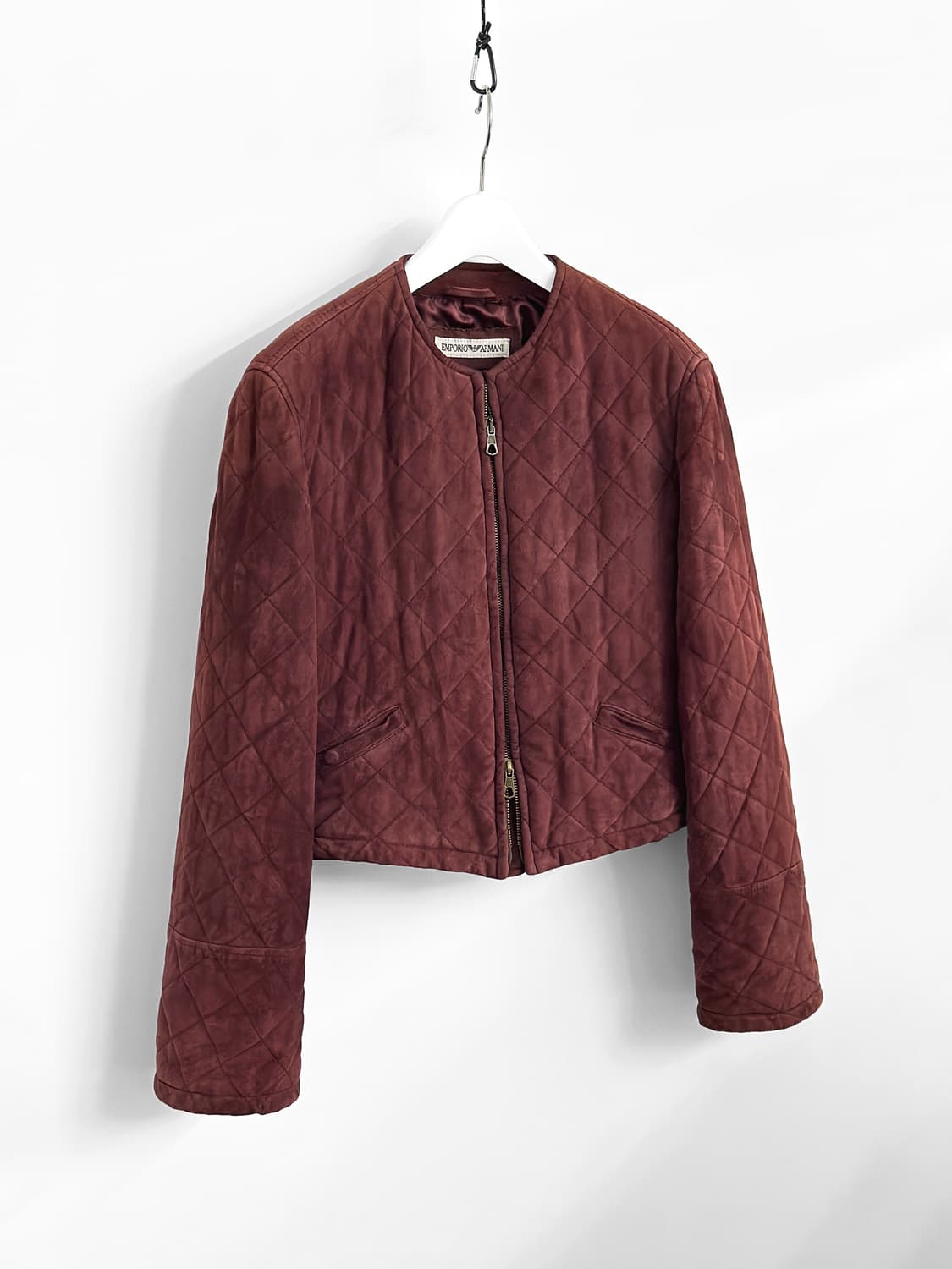 90~00s 엠포리오 아르마니 퀼팅 스웨이드 자켓 상품이미지3