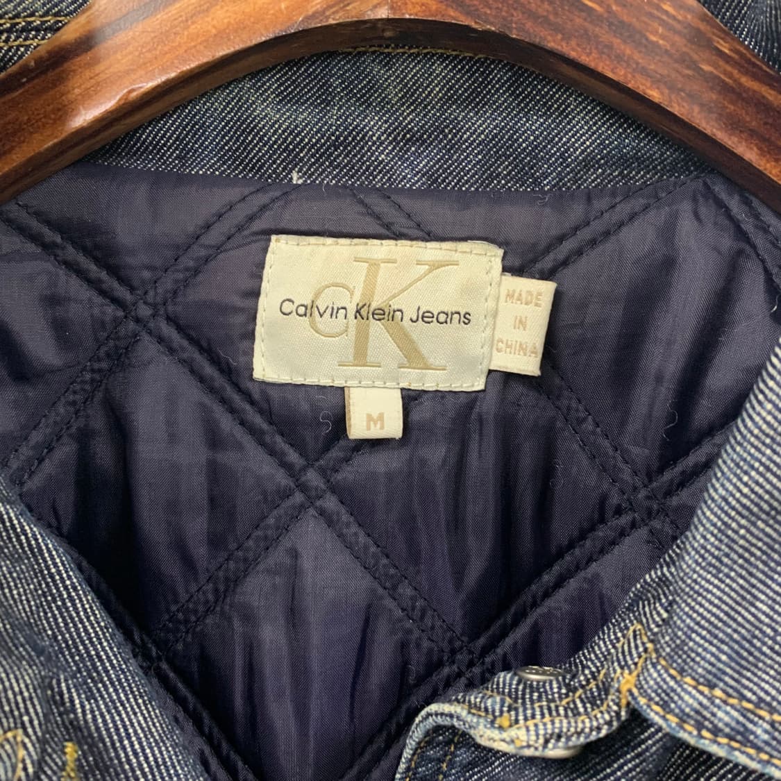 캘빈클라인 인디고 워싱 누빔 데님 자켓 상품이미지6