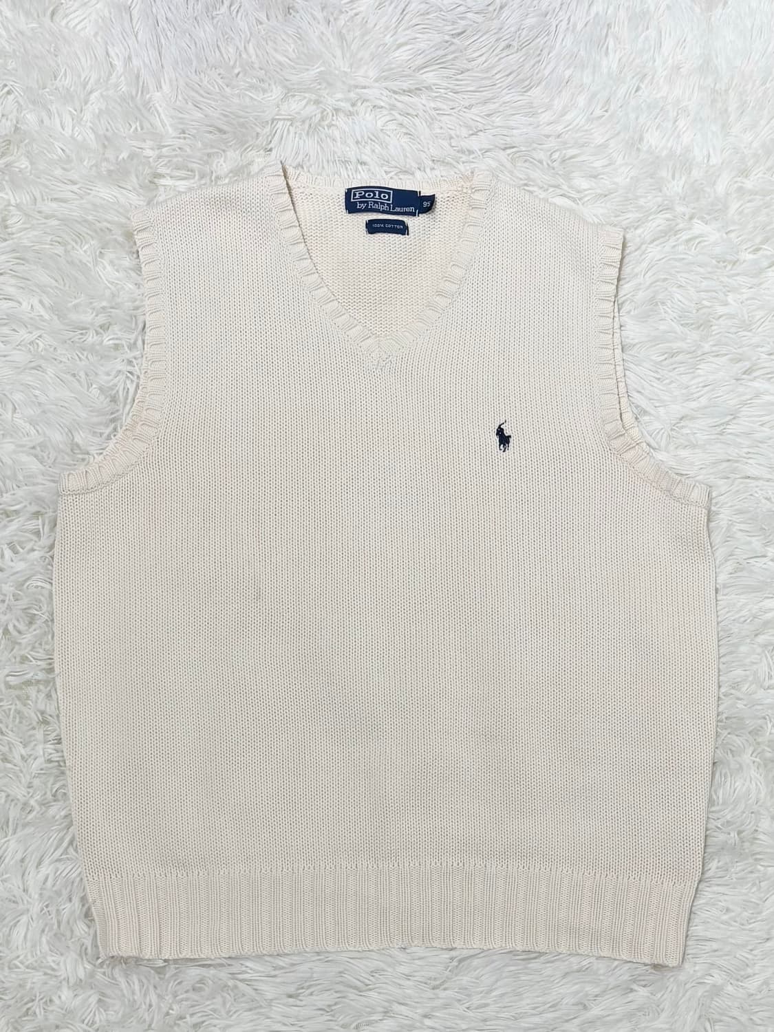 폴로랄프로렌 네이비포니 크림 니트조끼 상품이미지3