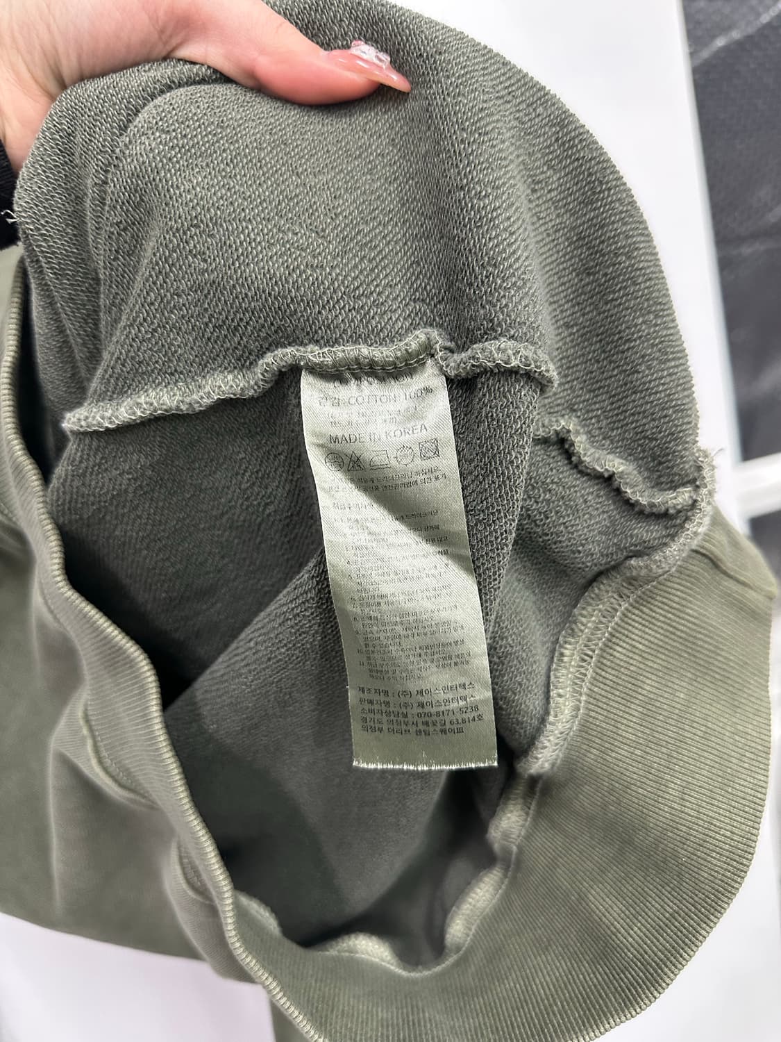 트래블 피그먼트 카키 후드티  상품이미지4