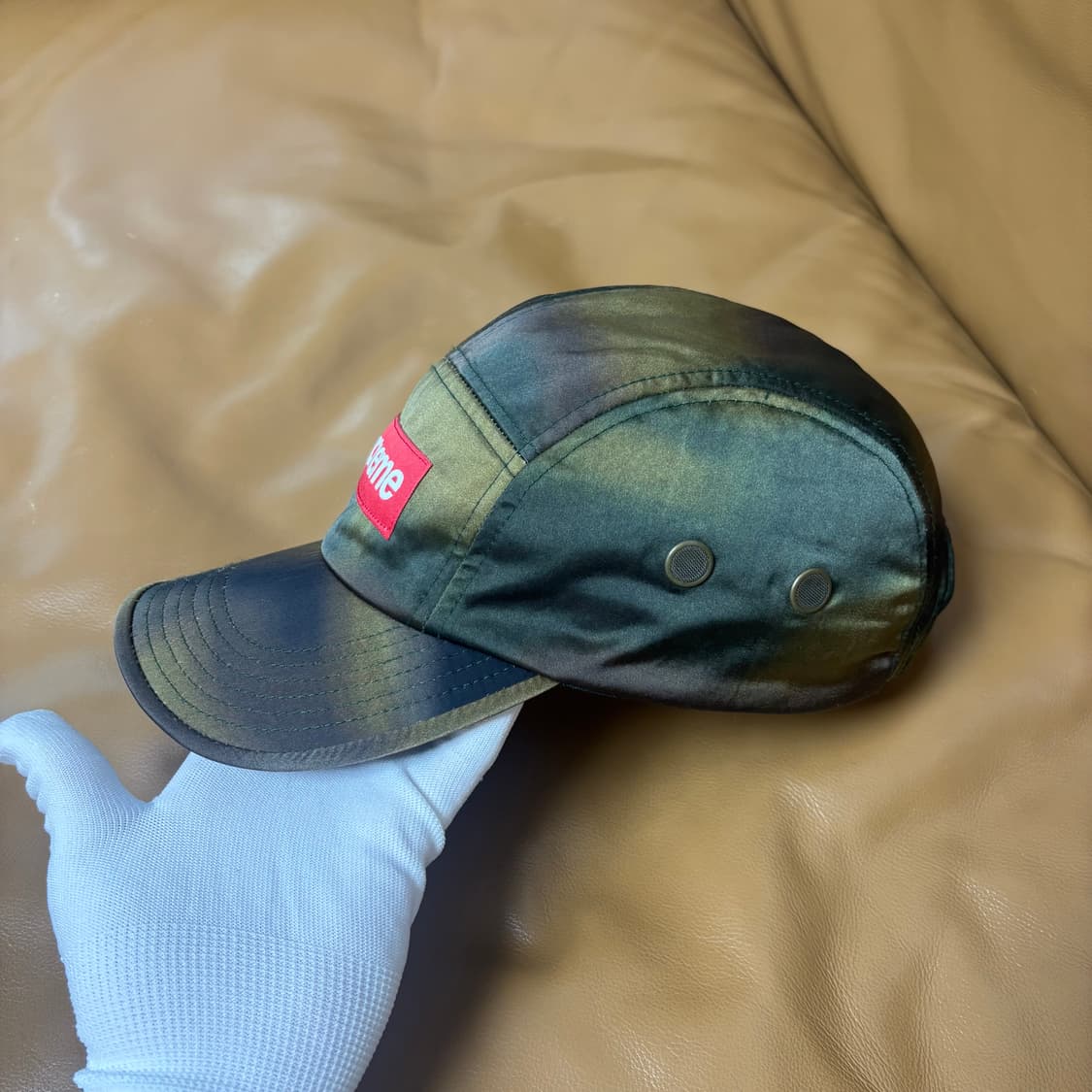 슈프림 캠프캡 모자 박스로고 사틴 카모 상품이미지4