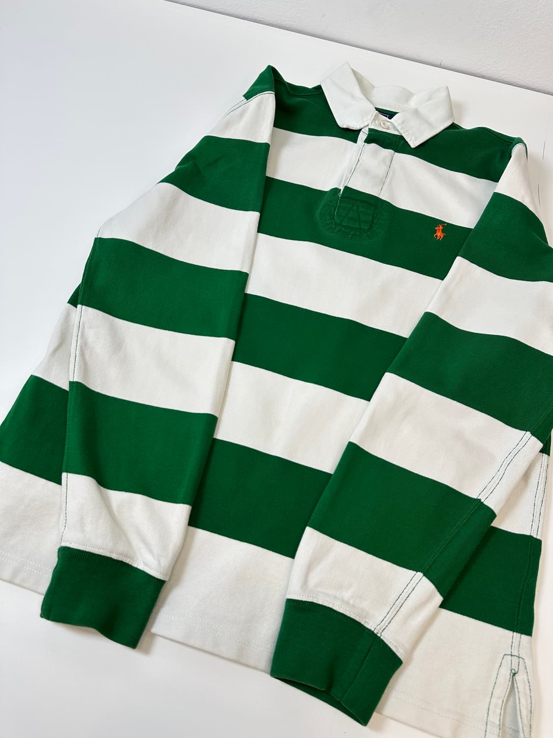 90s 폴로 랄프로렌 럭비 롱슬리브 셔츠 M 상품이미지4