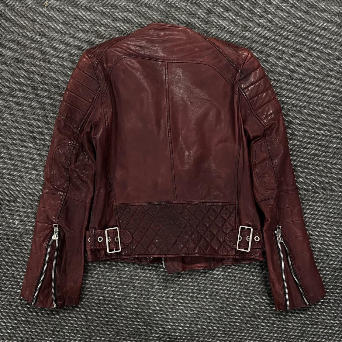 발망 스타일 바이커 램스킨 버건디 상품이미지2