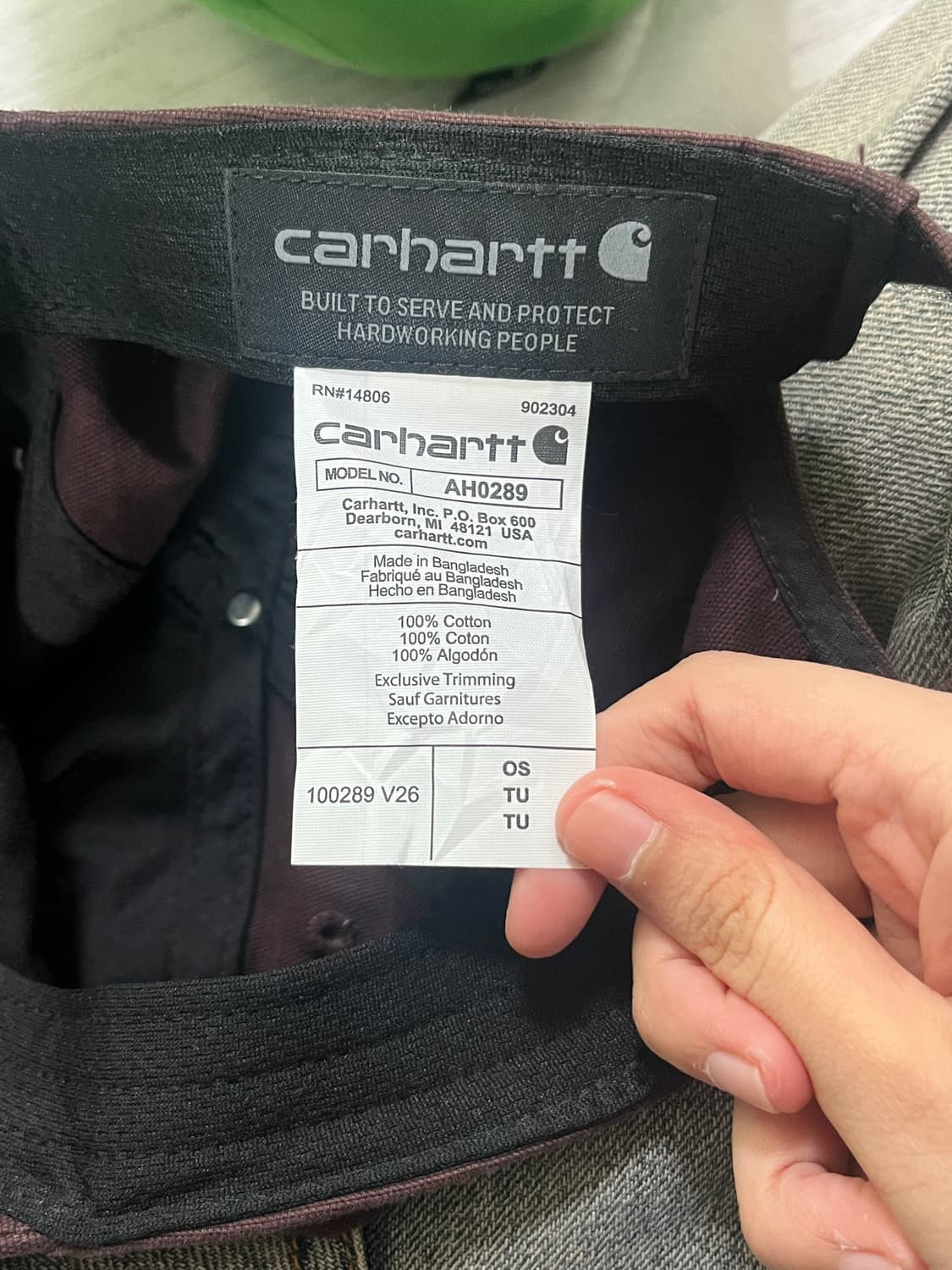 칼하트 캔버스 캡 블랙베리 상품이미지3