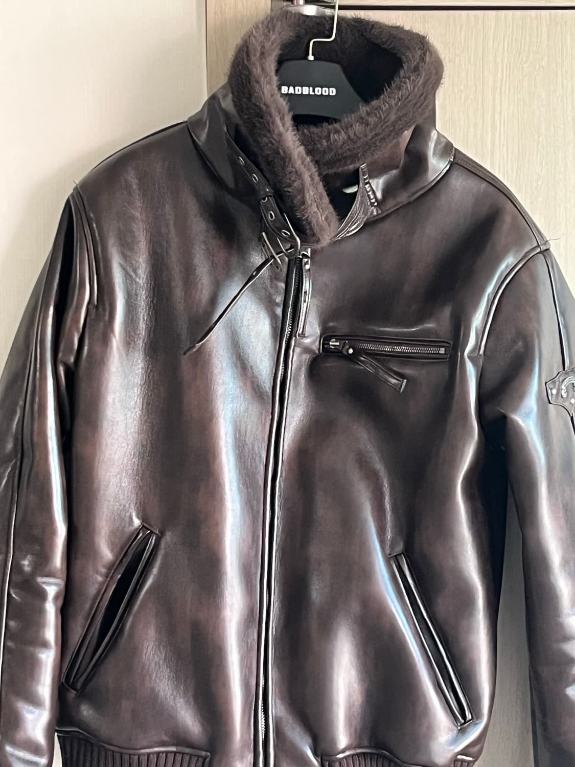 배드블러드 바이퍼 시어링 무스탕 워시드브라운 m 상품이미지4