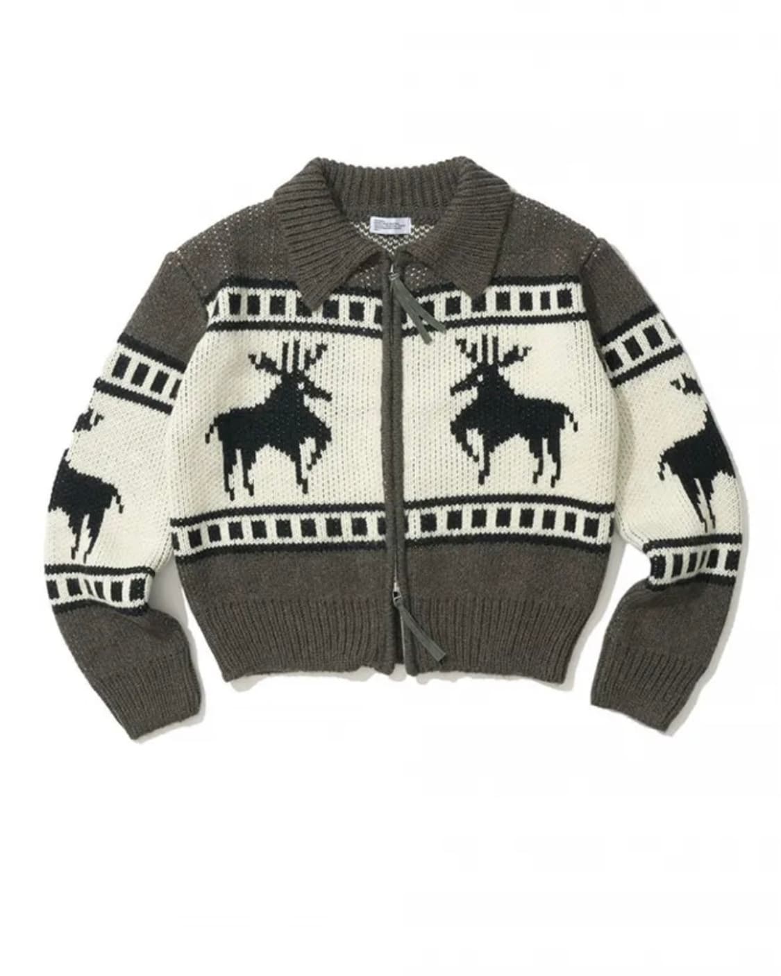 파르티멘토 우먼 코위찬 니트 집업 가디건_차콜 그레이 상품이미지2