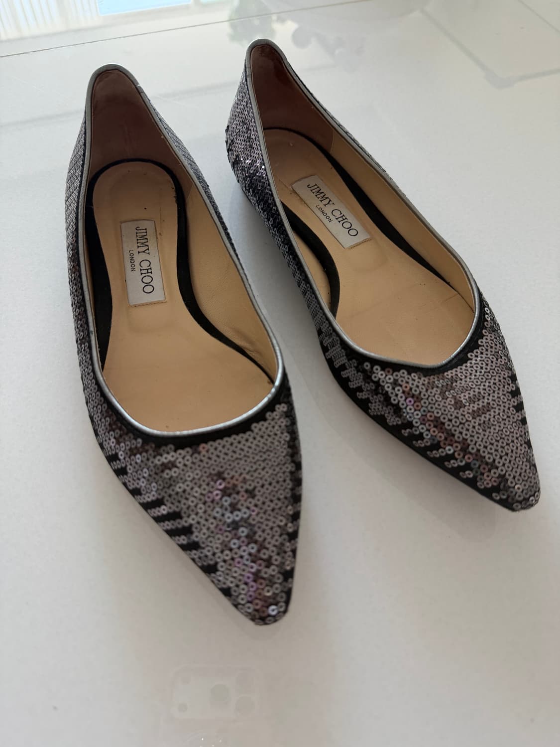 지미츄 jimmy choo 스팽글 플랫 38 상품이미지1