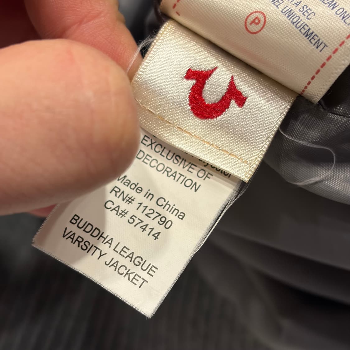 [L] 트루릴리젼 바시티 스타디움 울 자켓 그레이 블랙 C203 상품이미지10