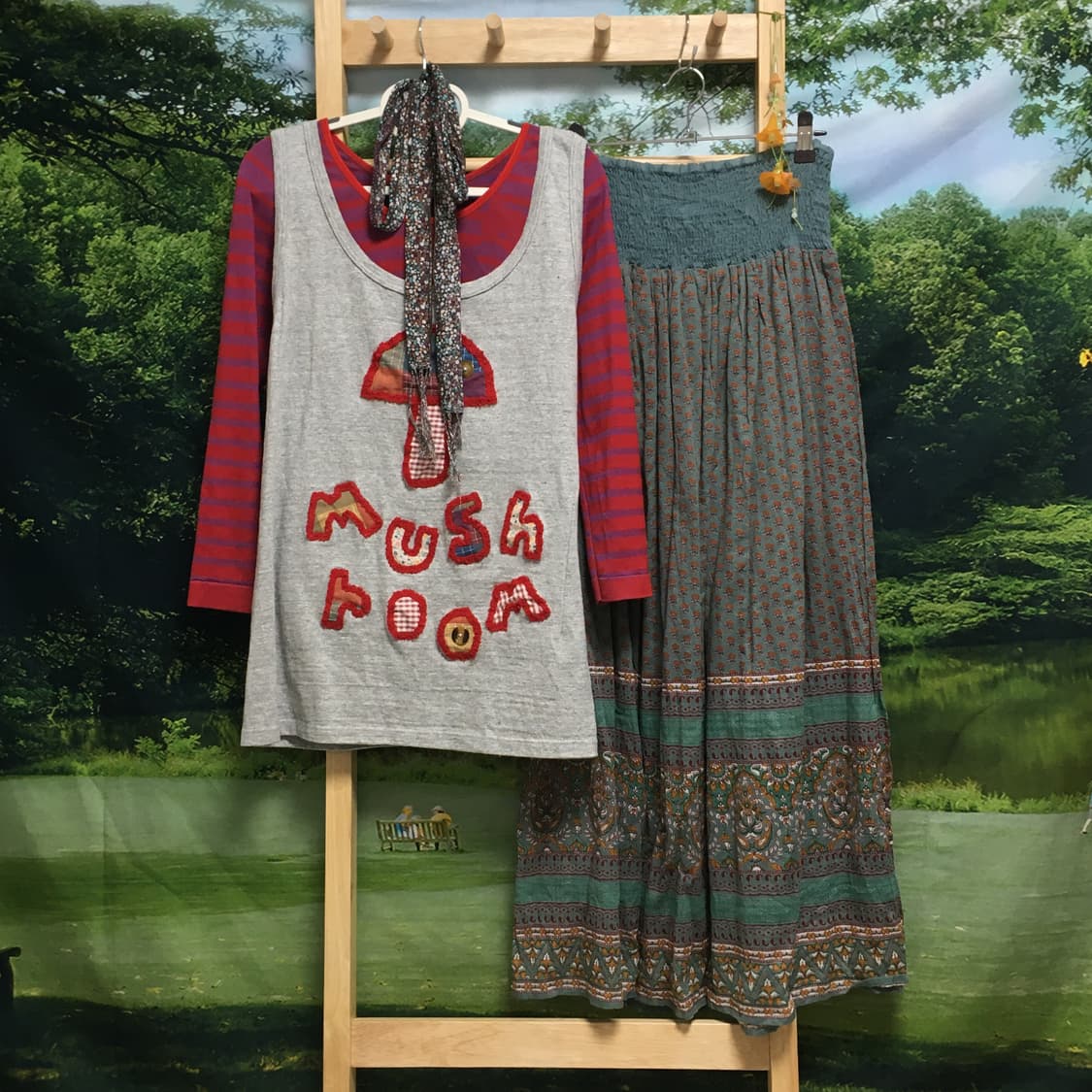 지구네빈티지 지구샵 지구메이드 포레스트 머쉬룸 모리걸 하구미 패치 세트 상품이미지2