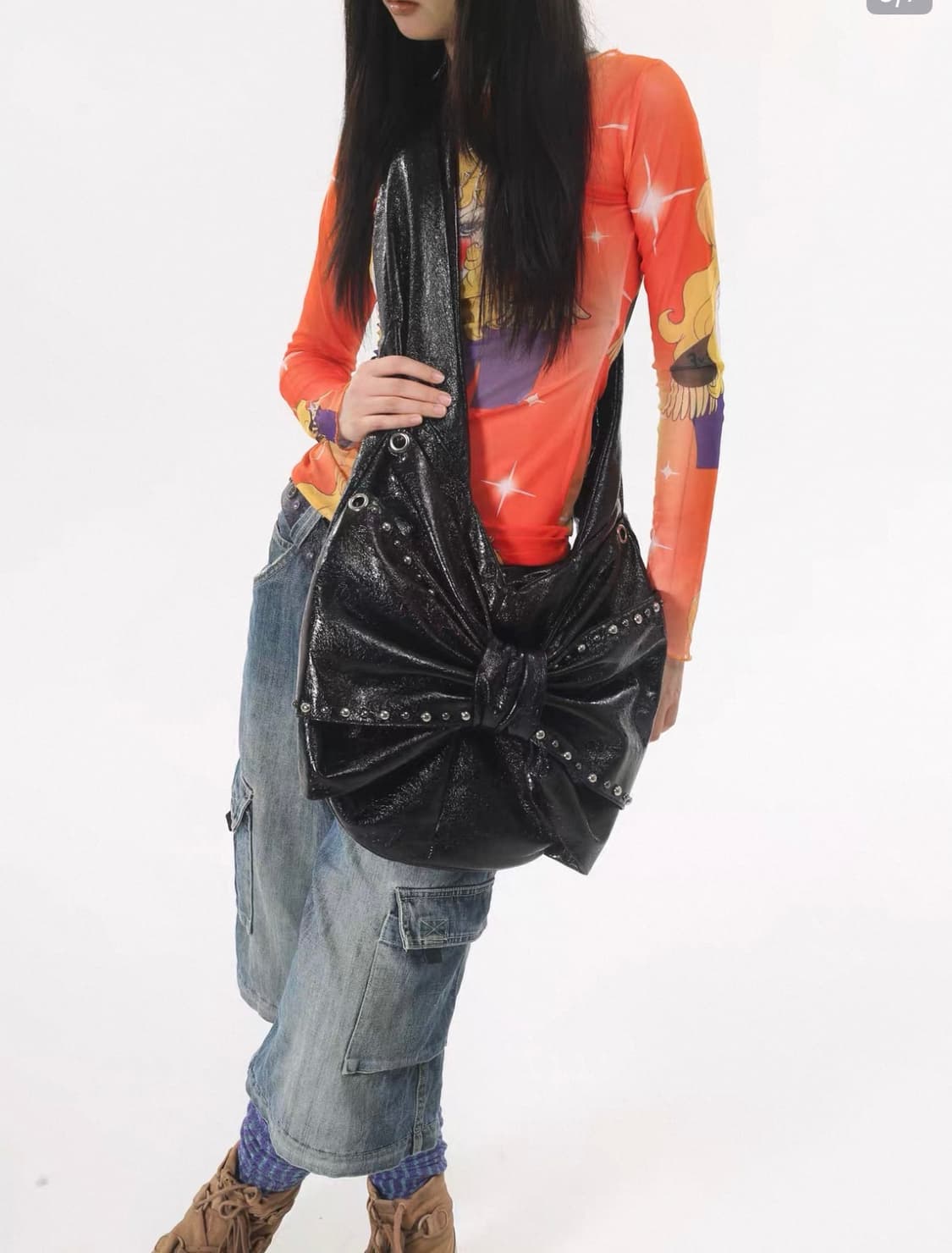 Limboweb 리본 레더 백 상품이미지3