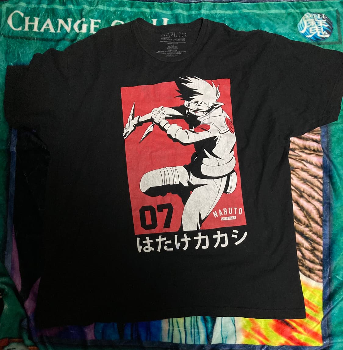 [2XL] 나루토 카카시 애니 티셔츠 상품이미지1