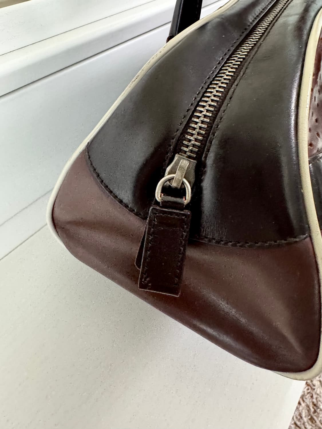 프라다 볼링백 핸드백 가죽 빈티지 브라운 보스턴백 토트백 90s 00s 상품이미지7