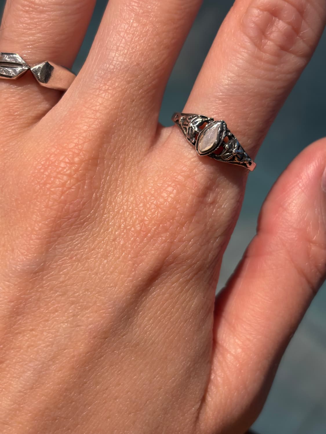 Silver 925 빈티지 스톤 링 상품이미지1