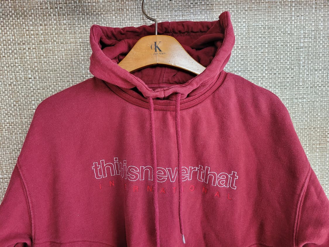 S 90~95사이즈 디스이즈네버댓 헤비코튼 후드티  상품이미지2