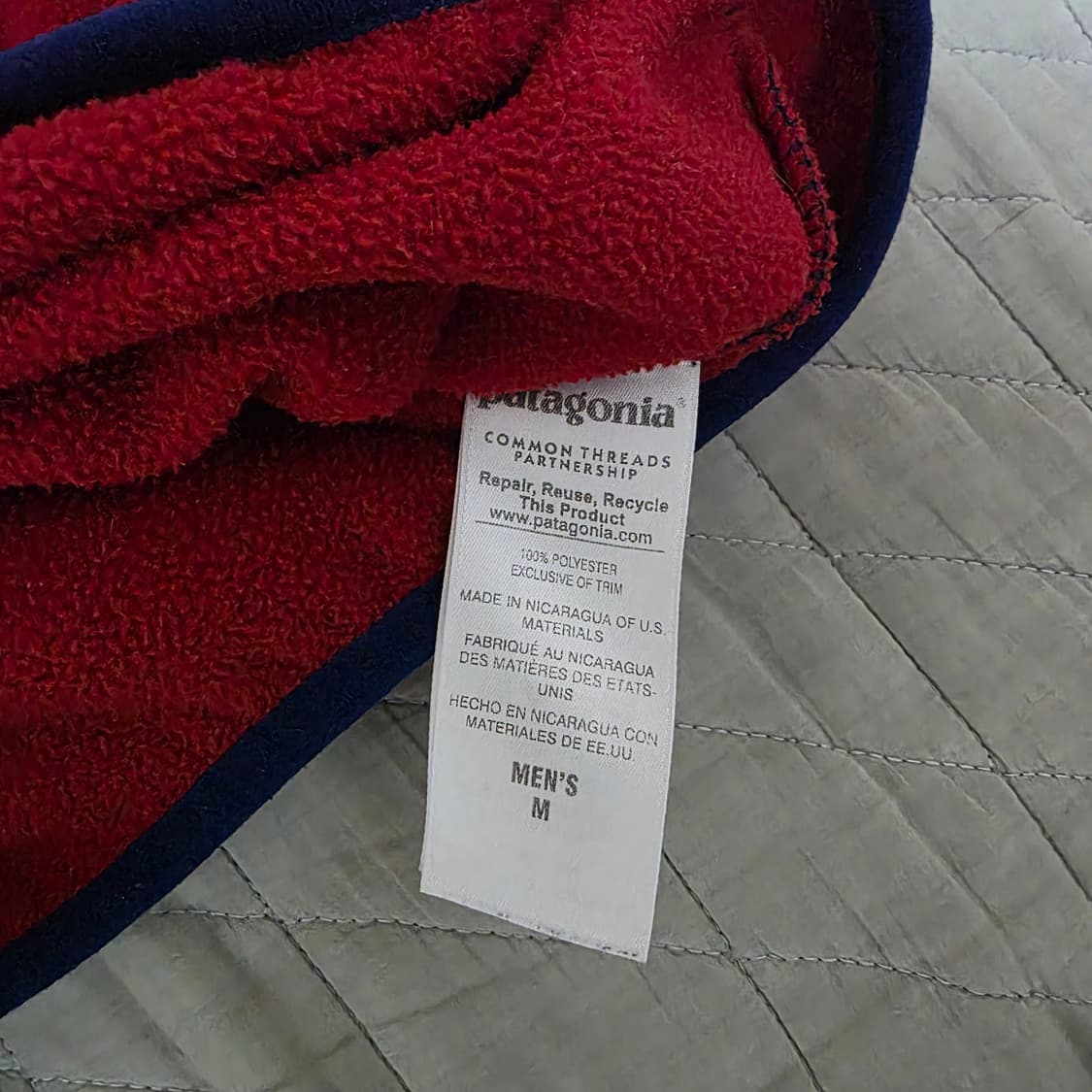 [M/M] 빈티지 파타고니아 신칠라 플리스 풀오버 네이비 레드 상품이미지9