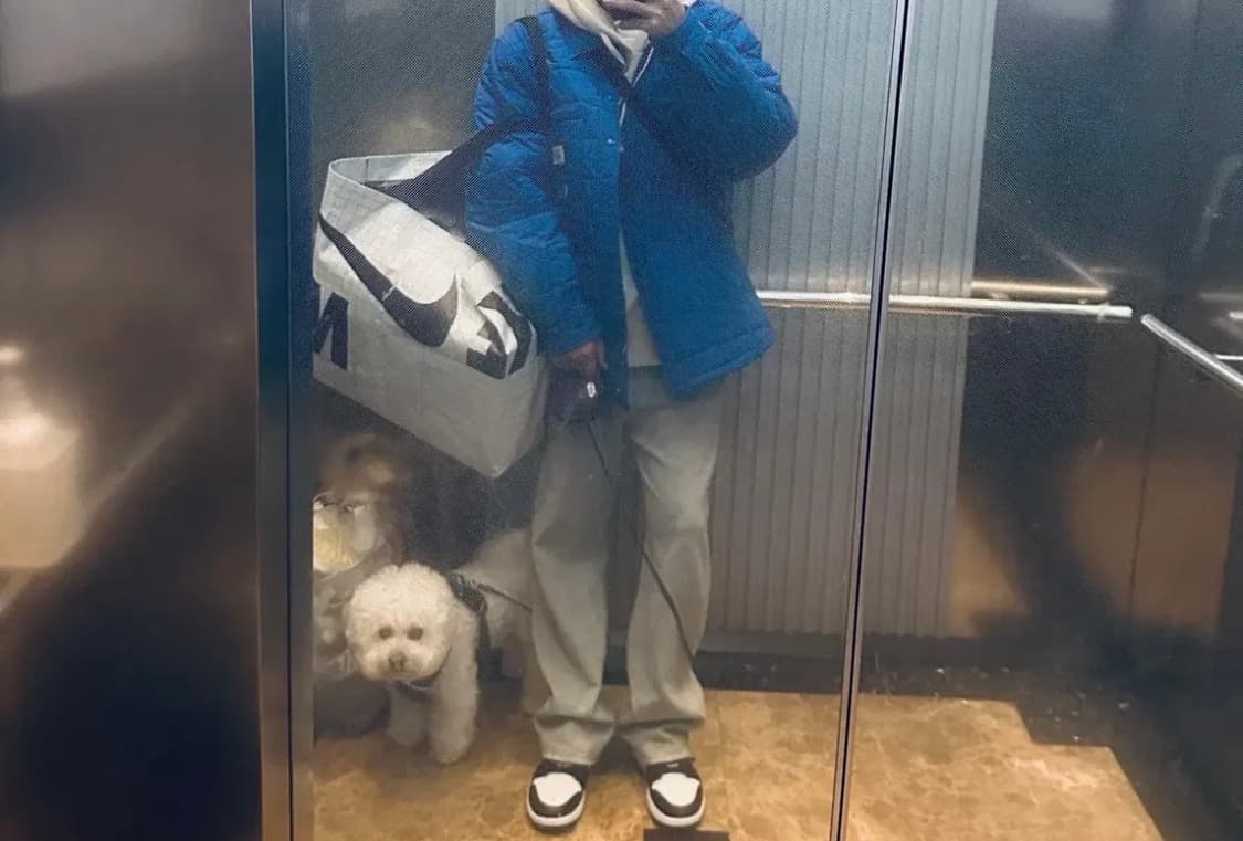 L)스투시 퀼티드 퍼티그 셔츠 블루 상품이미지1