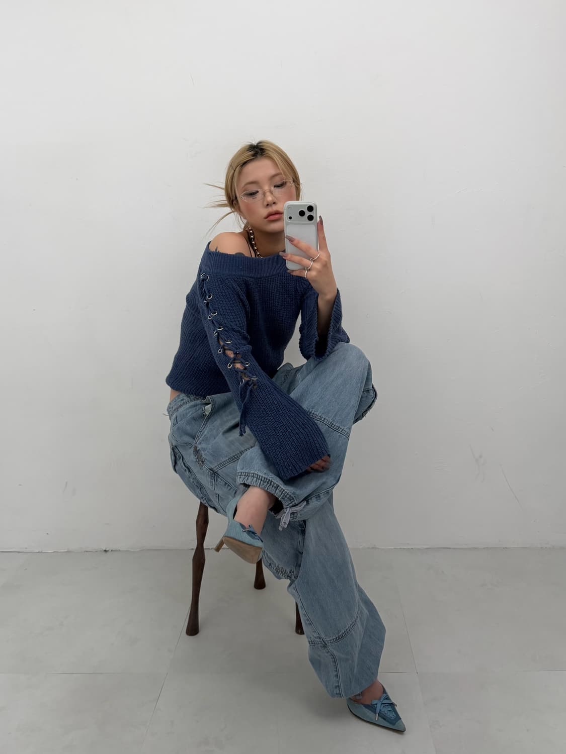 라이트 데님 카고 팬츠 상품이미지5