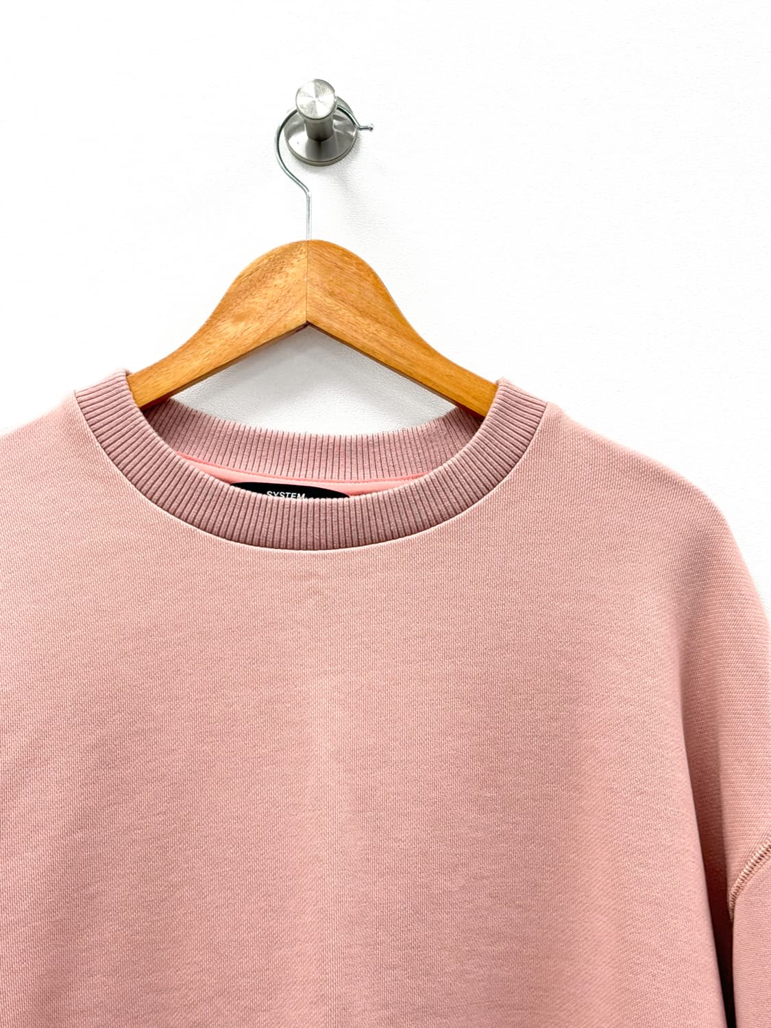 시스템 옴므 더스티 핑크 오버사이즈 스웨트셔츠 상품이미지2