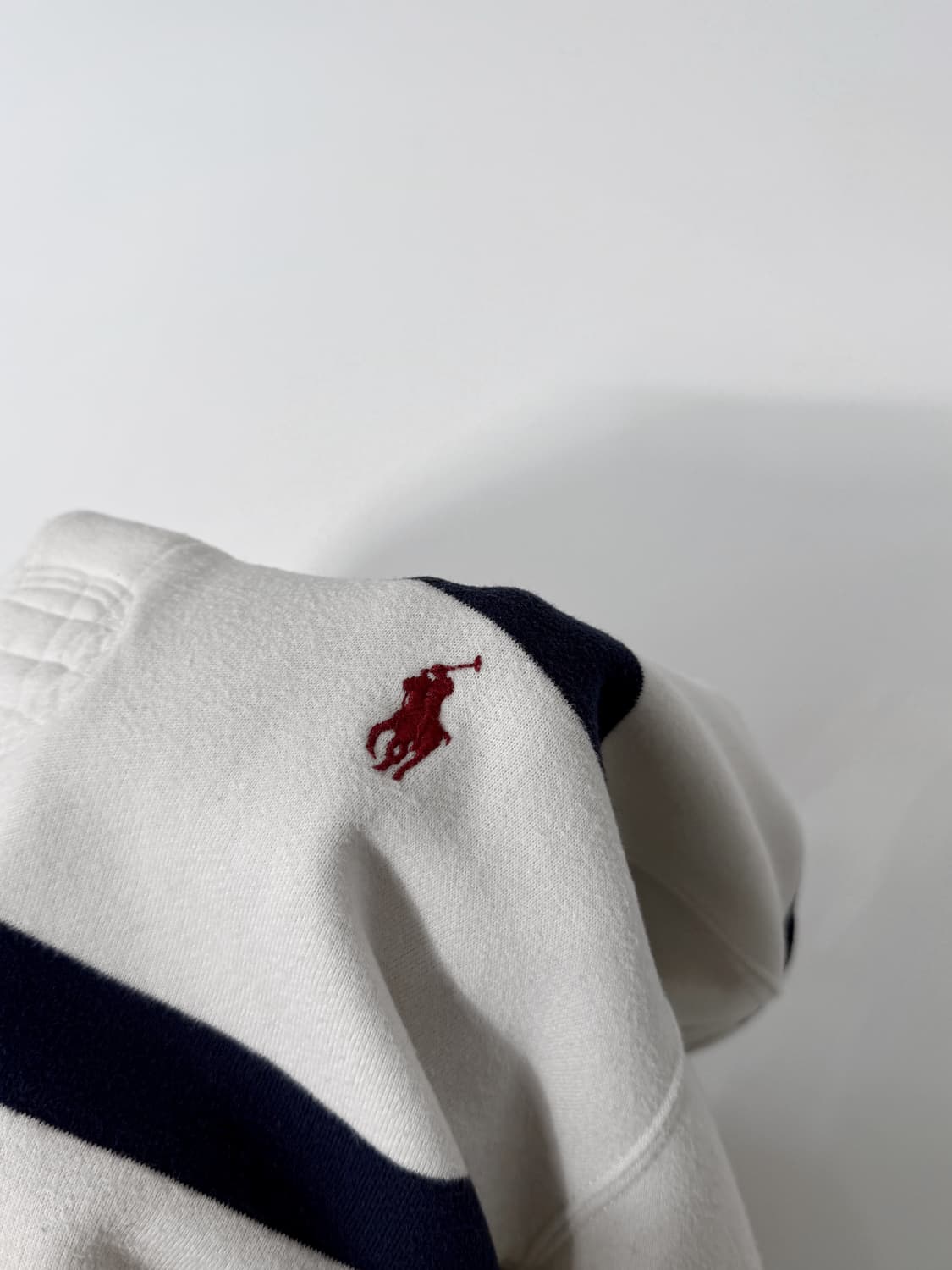 폴로 랄프로렌 루즈핏 신형 QR 스트라이프 아이코닉 럭비 스웻 셔츠 상품이미지4