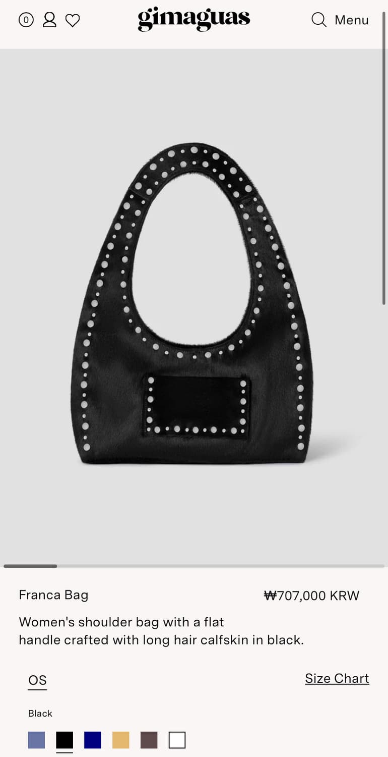 기마구아스 프랑카백 franca bag 송치 블랙 상품이미지7