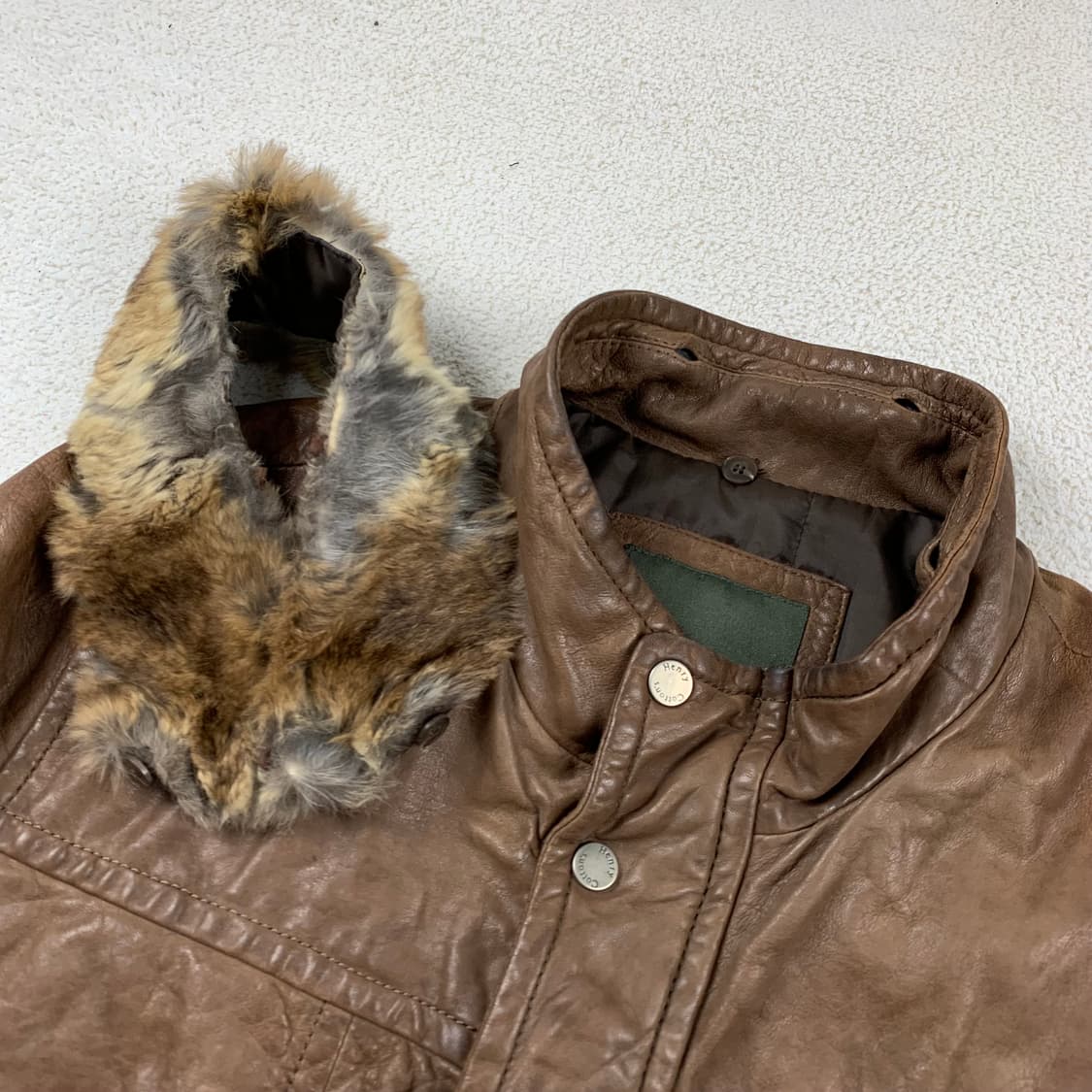 헨리 코튼 양가죽 헌팅 자켓 브라운  상품이미지2