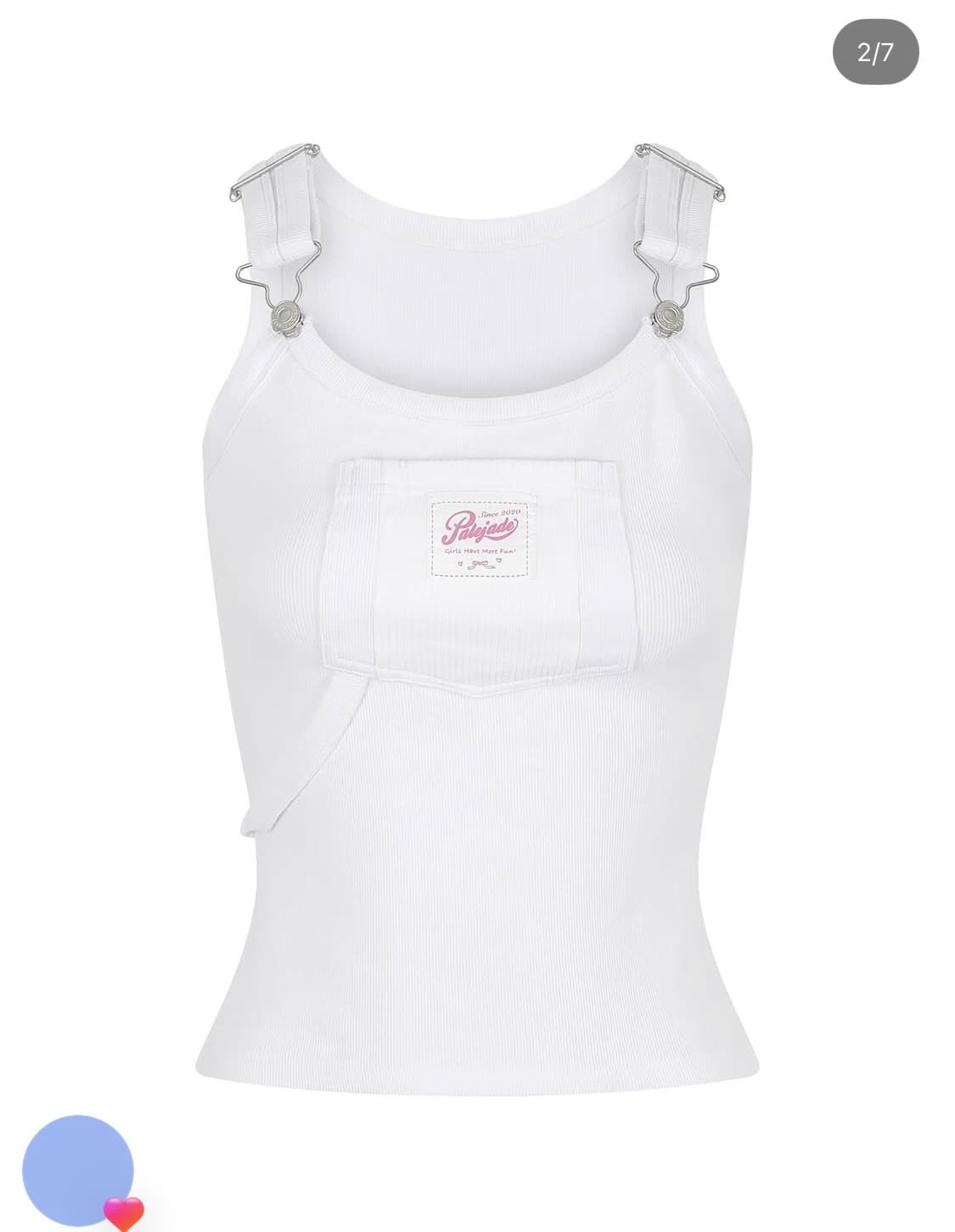 (미착용 새상품 세트) 페일제이드 멜빵 나시 탱크톱 블랙 화이트 상품이미지6