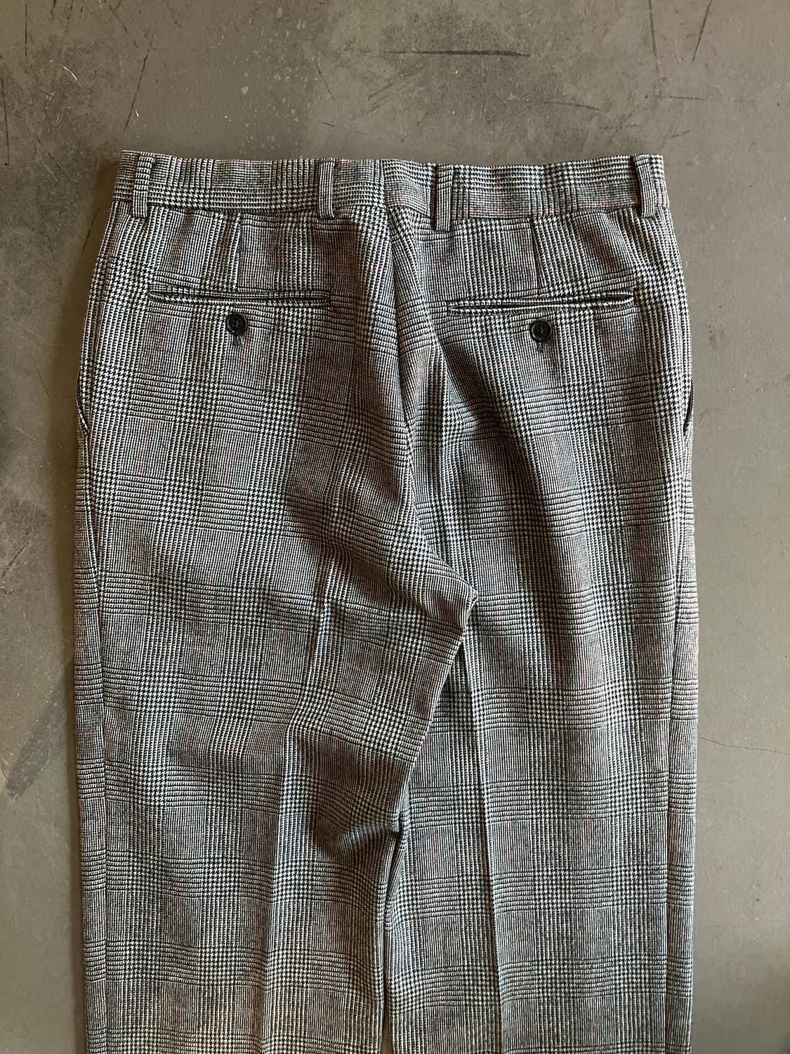 빈티지 체크 패턴 울 팬츠 30-31 상품이미지5
