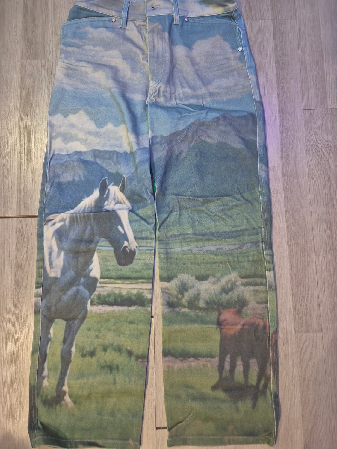 애프터프레이 카우보이 프린티드 진스 스카이블루 상품이미지1