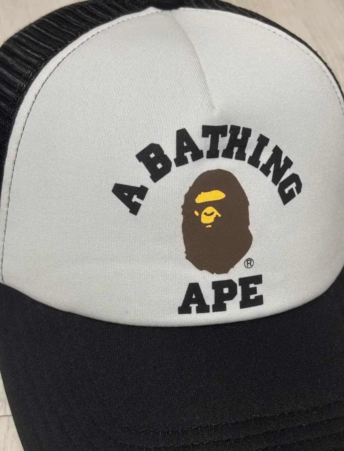베이프 컬리지 메쉬캡 블랙 상품이미지2