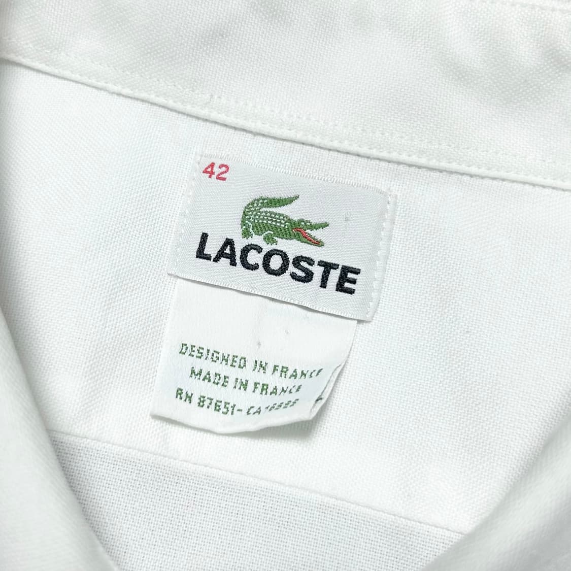 [L] Lacoste 라코스테 화이트 포켓 셔츠 상품이미지4