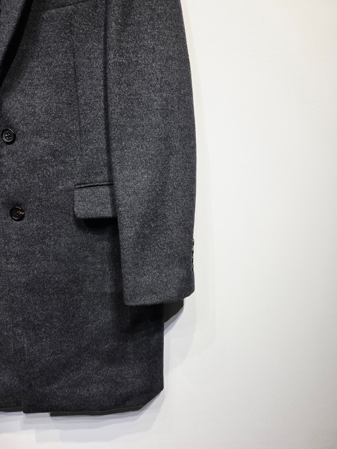 ZIO SONGZIO 지오송지오 다크그레이 싱글 울 코트 상품이미지5
