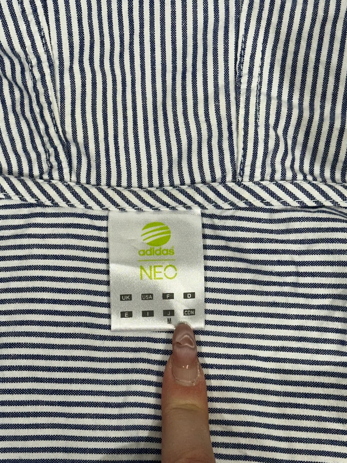 아디다스 퍼플 스트라이프 후드 바람막이 올드스쿨 자켓 M 상품이미지7