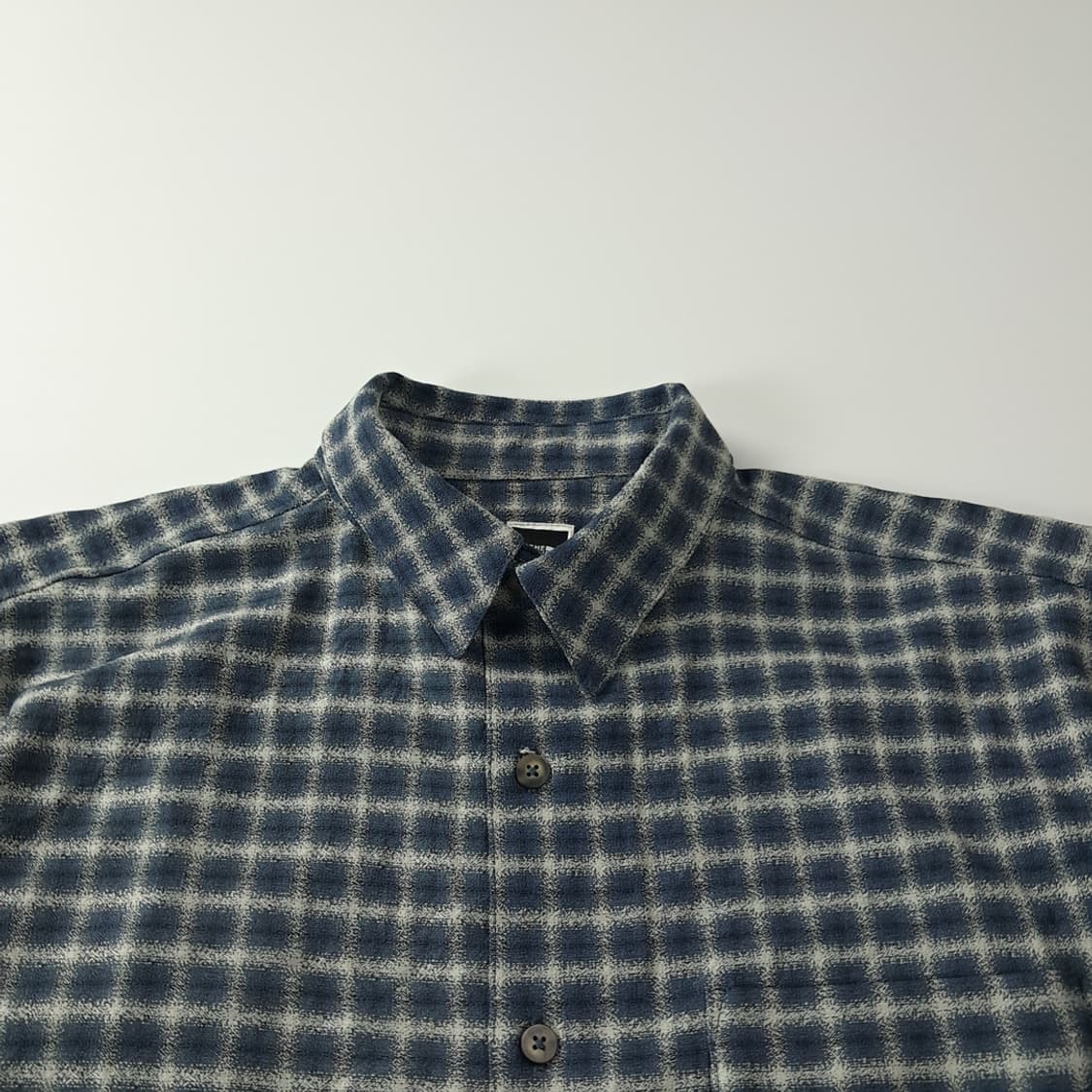 CK758 XL 노스페이스 90s 스모키 블록 체크 반팔 셔츠 남방 상품이미지2