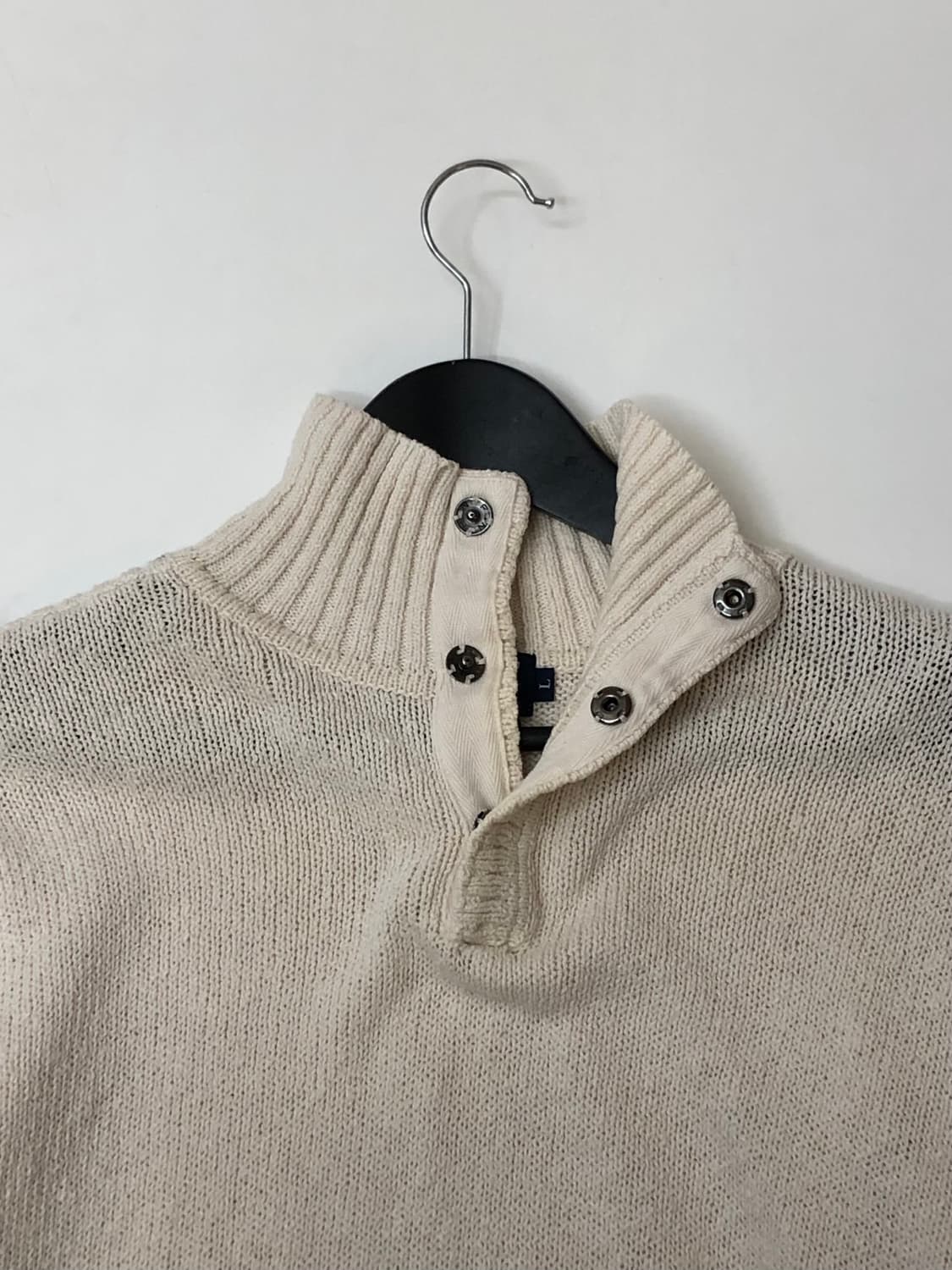 Chaps Ralph Lauren 아이보리 카라 버튼 니트 상품이미지4