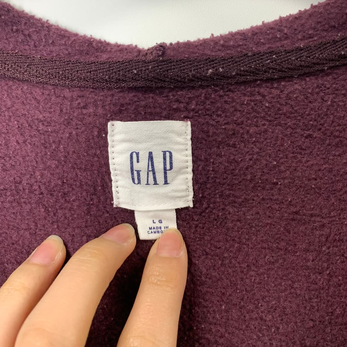 Gap 갭 버건디 후드집업 상품이미지7