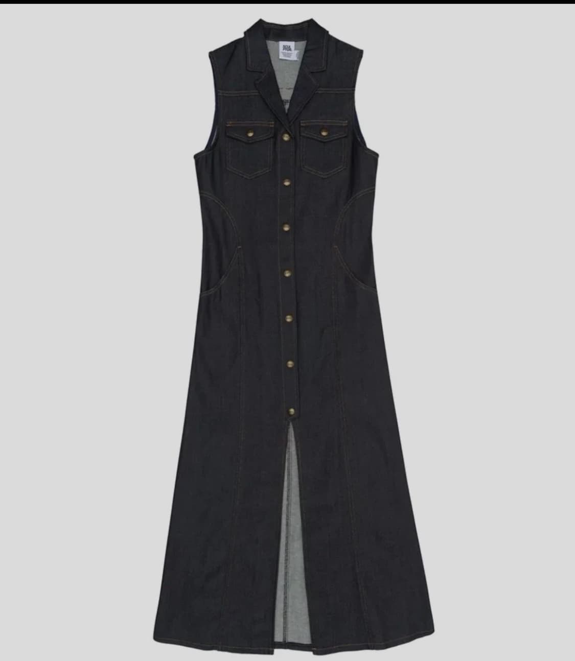 스컬프터 맥시 슬리브리스 데님 코트 (M) 상품이미지1