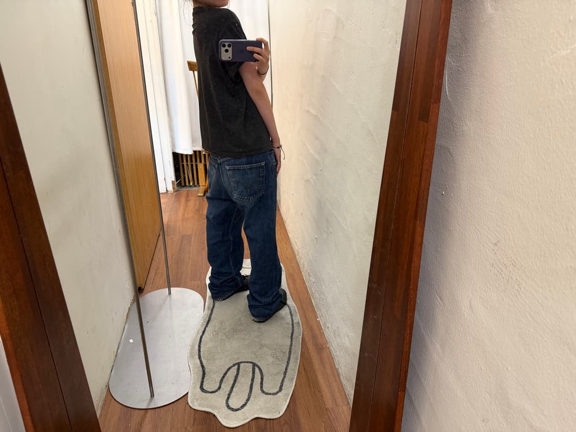 빈티지 반팔 티셔츠 프린팅 디테일 차콜 상품이미지8