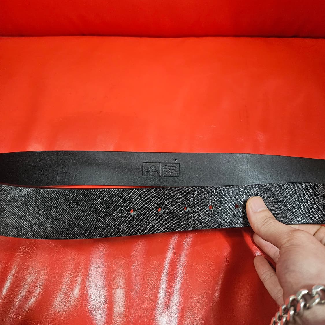 아디다스(Adidas) 골드 3선 가죽벨트 Free 상품이미지4