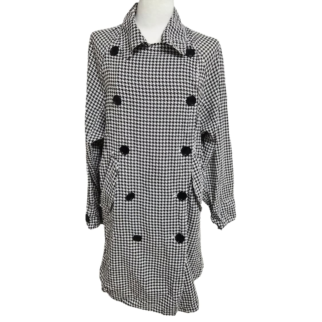 빈티지 플라스틱아일랜드 하운드체크 셔츠 원피스 상품이미지2