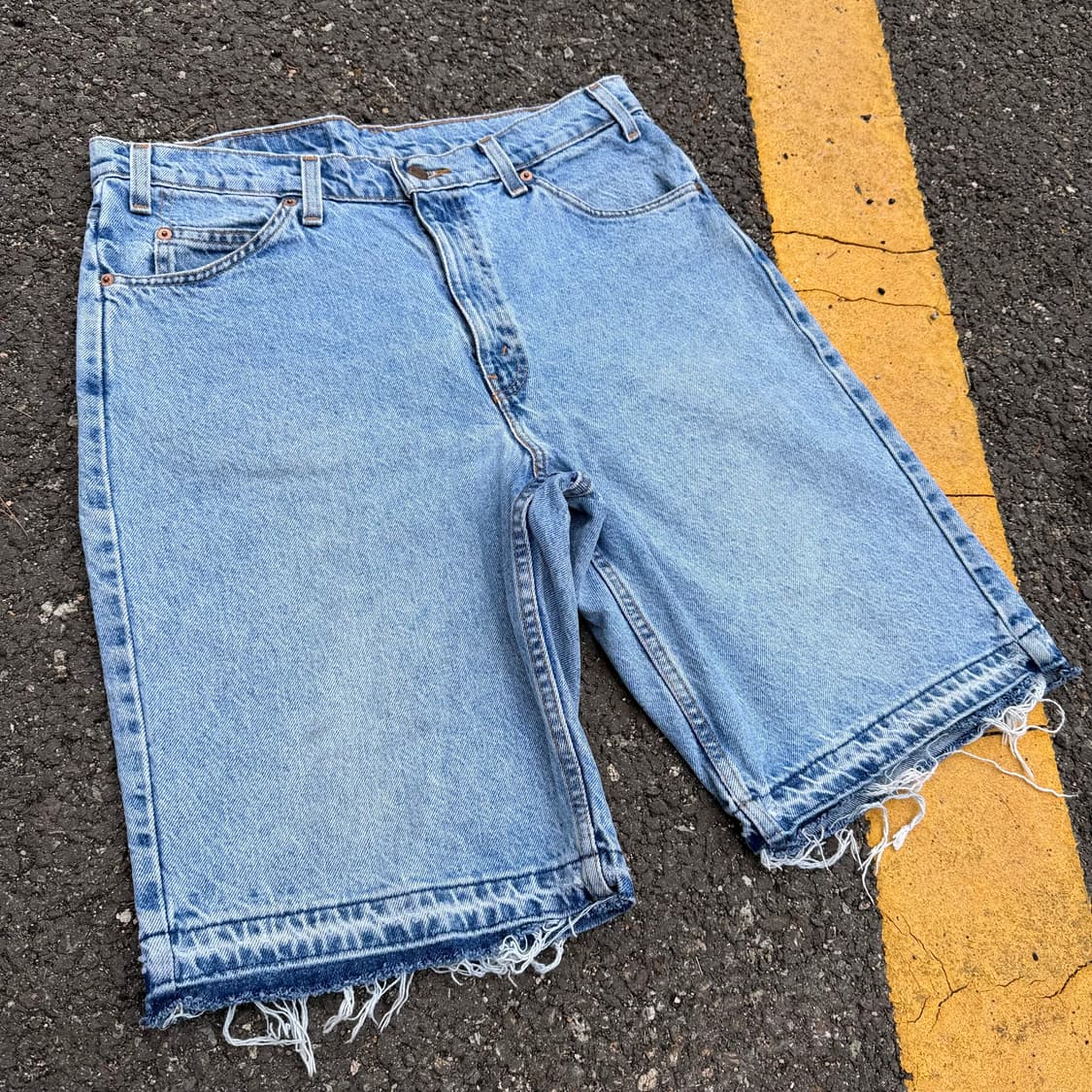 90s 빈티지 리바이스 550 오렌지탭 데님 쇼츠 상품이미지3