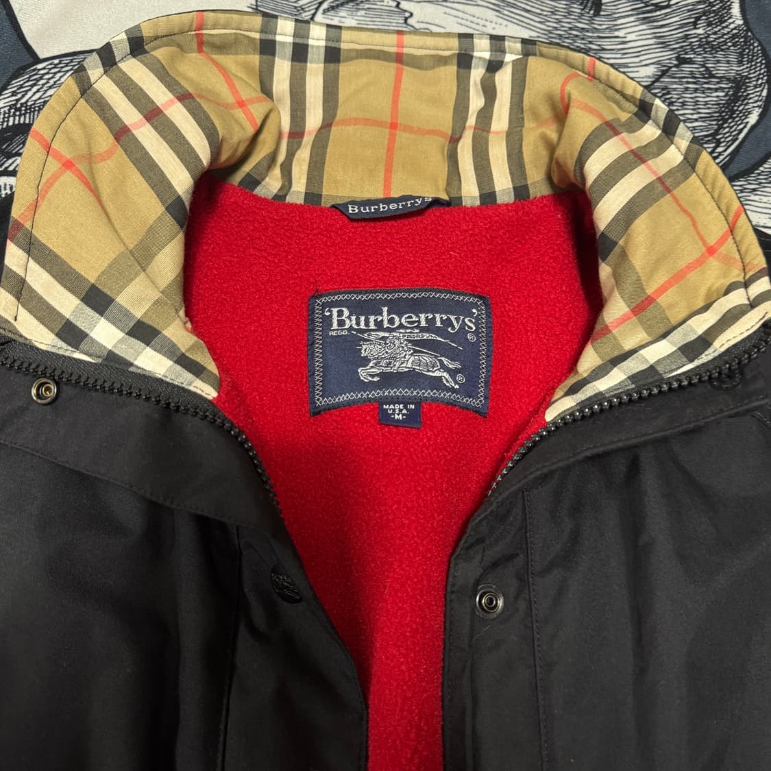 버버리 00s 기모자켓 M사이즈 상품이미지2