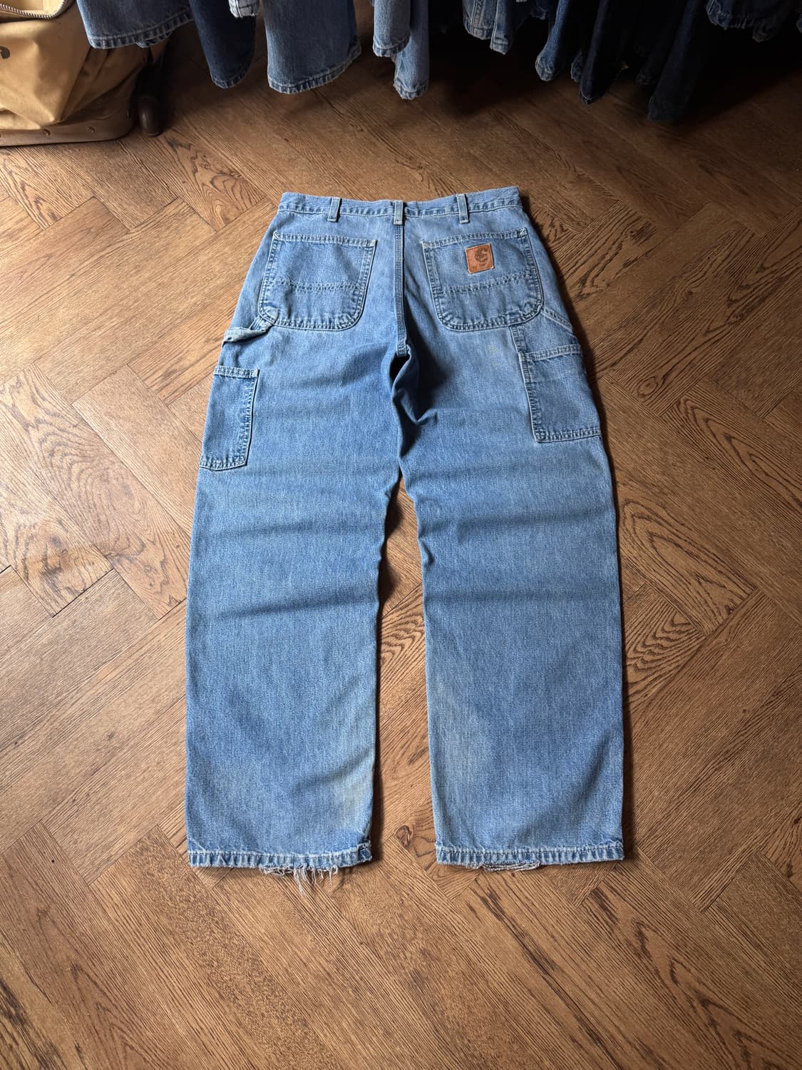 [32]00's 칼하트 USA 빈티지 워싱 싱글니 카펜터 워크 데님 팬츠 상품이미지2