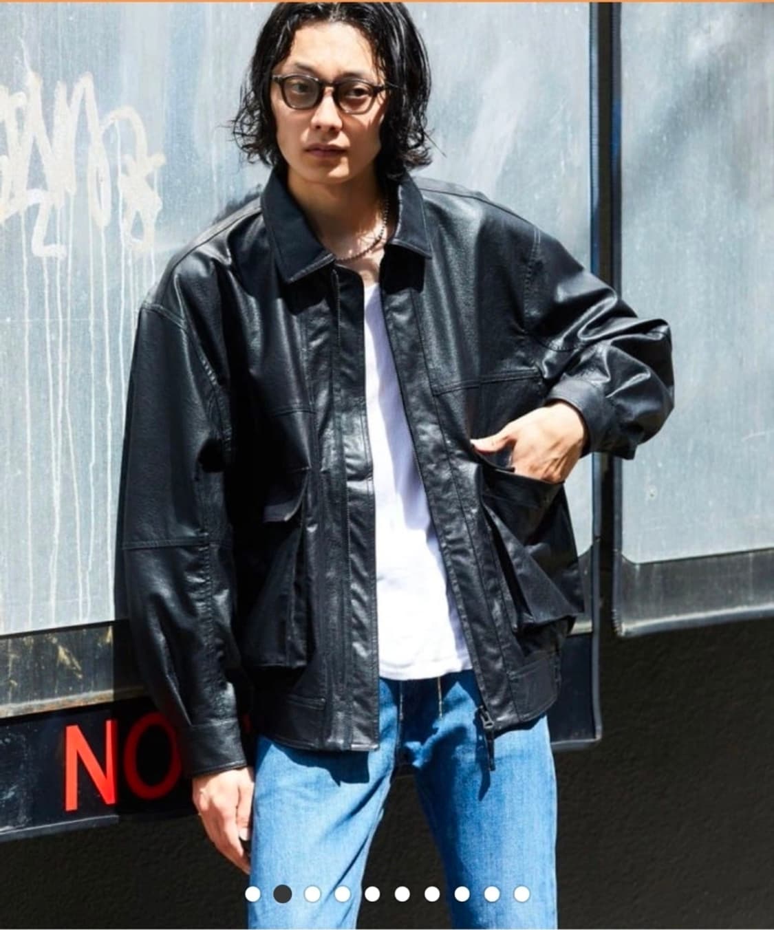 프릭스스토어 페이크레더 자켓 상품이미지2