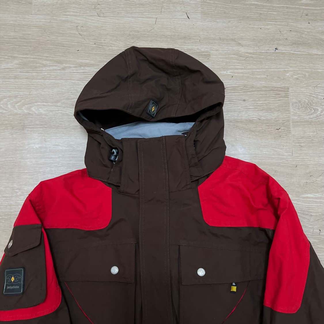 언리미티드 스키복 보드복 배색 후드 스키점퍼 [브라운] M/95 상품이미지2