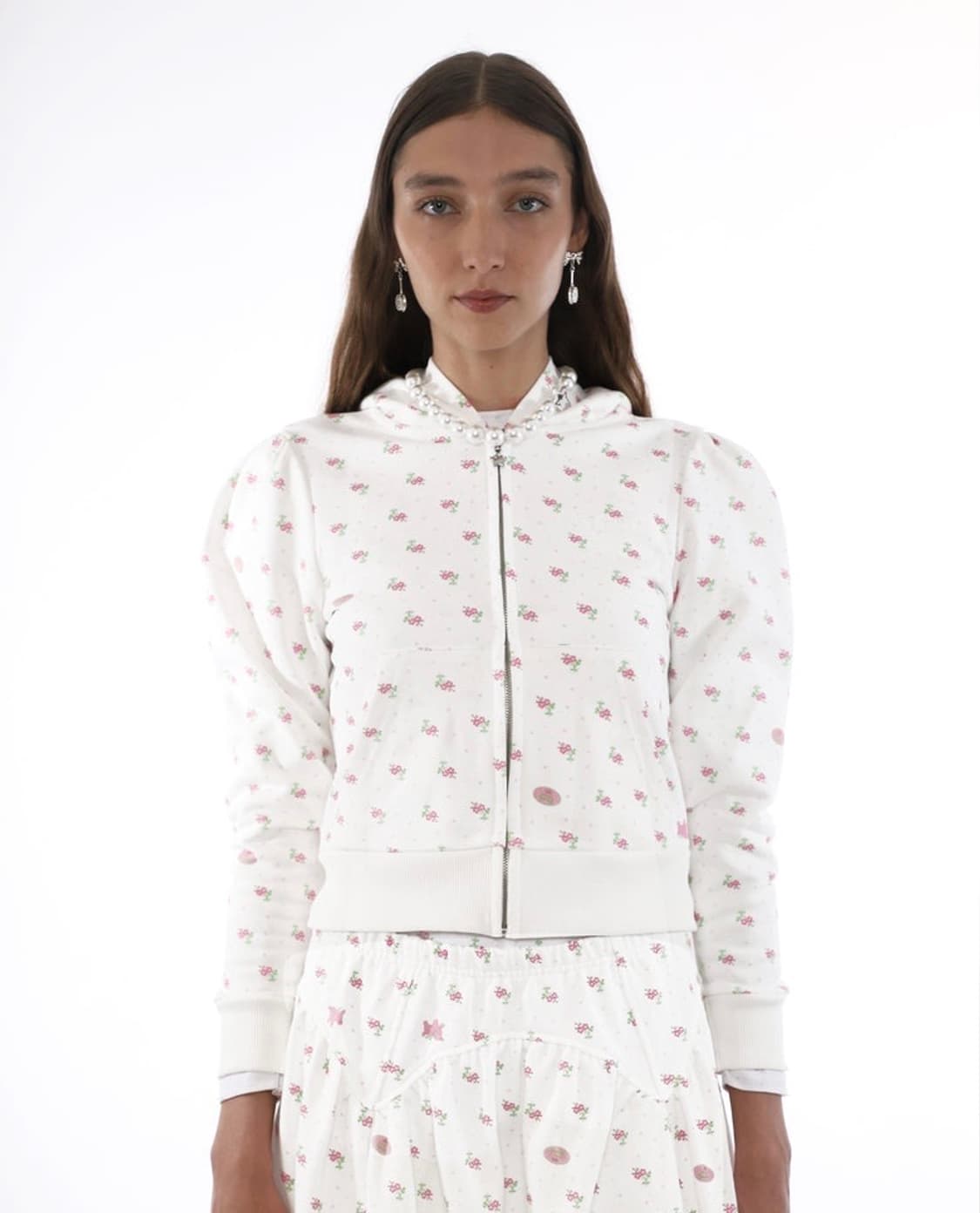 [XS,S]샌디리앙 25fw 카다멈 후드집업/화이트 상품이미지1