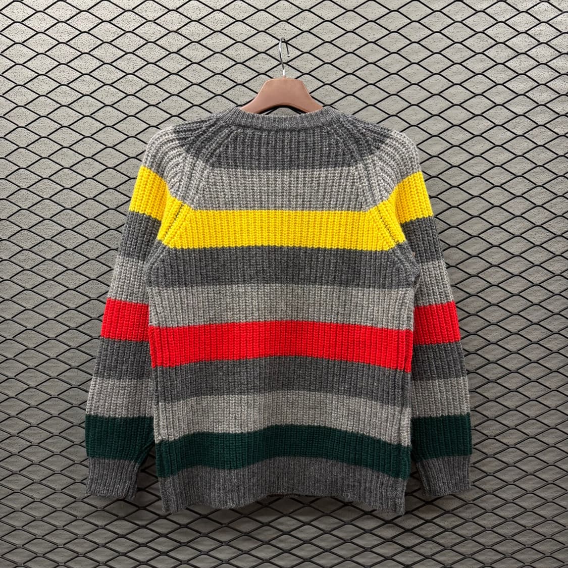 USA VINTAGE 단가라 골지 울니트 컬러블럭 디테일 멀티컬러 상품이미지3