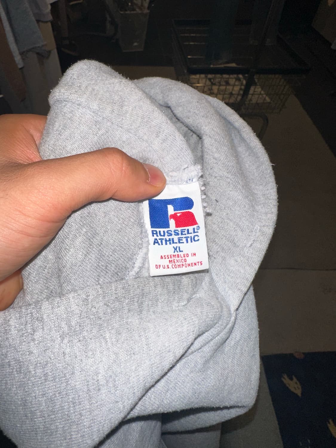 90‘s Russell Athletic grey hoodsweat 상품이미지10