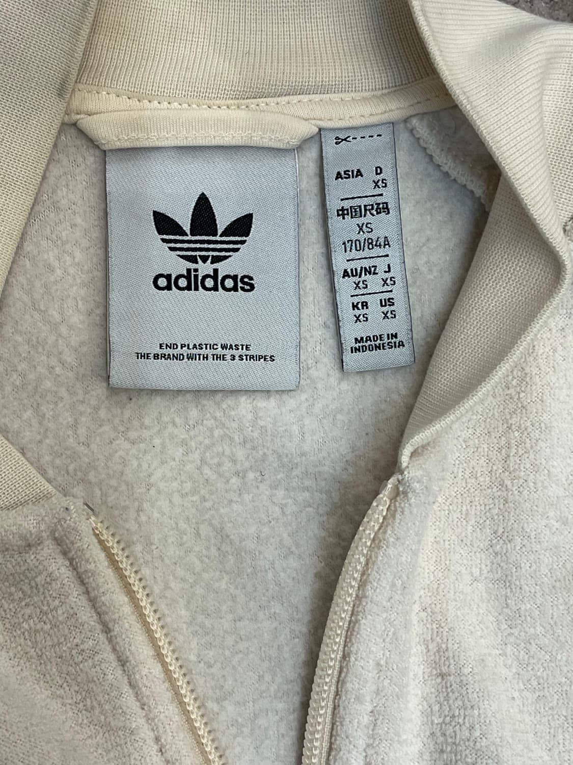 아디다스 PAKAIAN ADIDAS 져지 아이보리 XS #csz411  상품이미지4