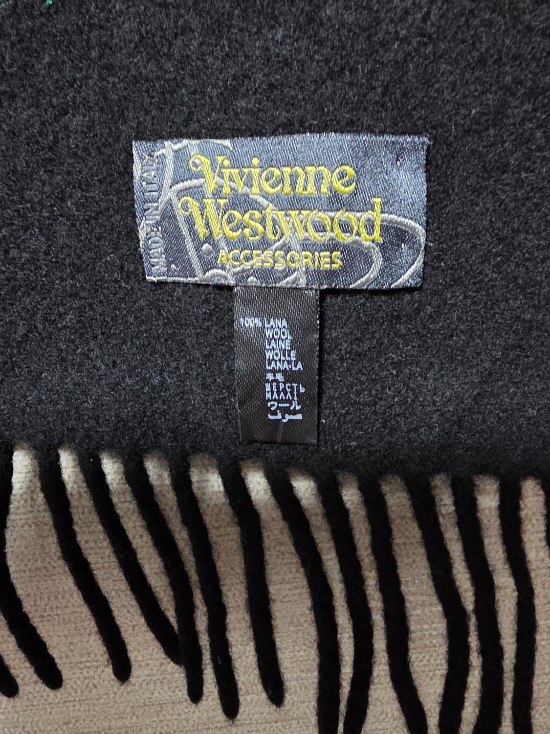 Vivienne Westwood 비비안 웨스트우드 블랙 머플러 목도리 상품이미지3